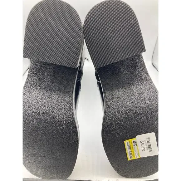 Wild Fable Womens Black Faux Leather Rebel Tall Moto Buckle Boots Size 8.5 - Picture 5 of 5